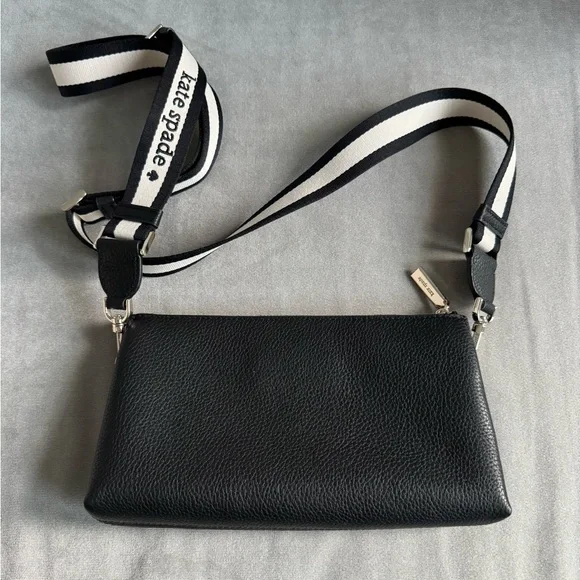 Kate Spade Emma Black Leather Crossbody Bag - Picture 2 of 6